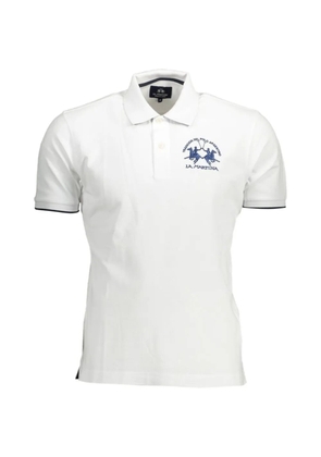 La Martina logo-embroidered polo shirt - White
