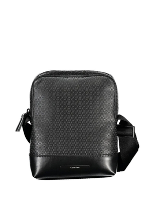 Calvin Klein monogram-embossed shoulder bag - Black