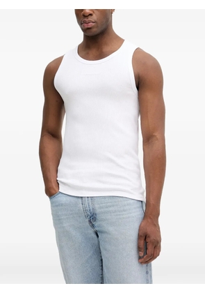 Karl Lagerfeld logo-appliqué tank top - White