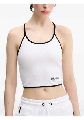 Karl Lagerfeld Jeans logo-detail tank top - White