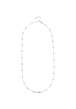 Mateo enamel station chain necklace - Silver
