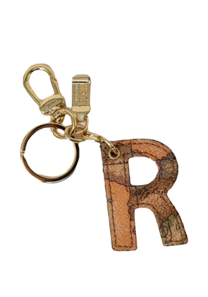 ALVIERO MARTINI 1° CLASSE Geo Map leather keychain - Neutrals