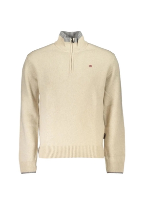 Napapijri quarter-zip wool sweater - Neutrals