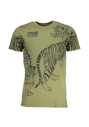 Cavalli Class tiger-print T-shirt - Green