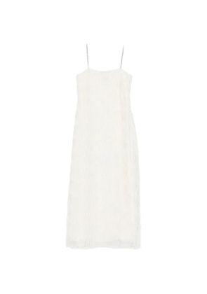 Peserico crystal-embellished midi dress - Neutrals