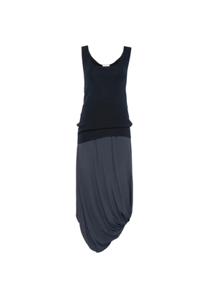 Semicouture scoop-neck skirt set - Blue