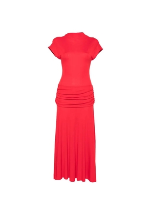 Semicouture draped-details dress - Red