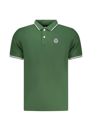 North Sails tipped piqué polo shirt - Green