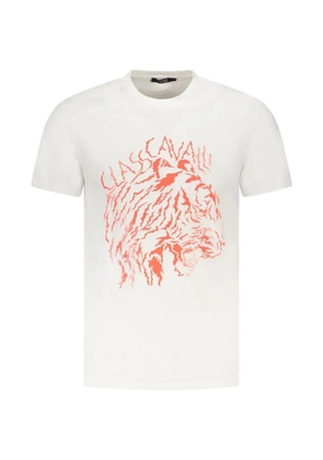 Cavalli Class tiger-print cotton T-shirt - White