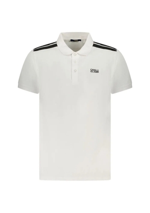 Cavalli Class logo-print polo shirt - White