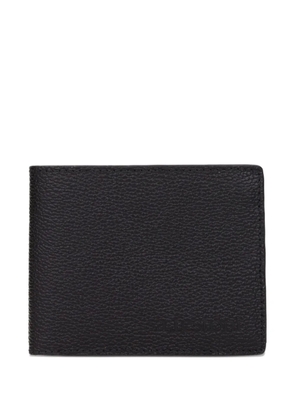 a.testoni pebbled leather bifold wallet - Black