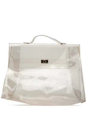 Hermès Pre-Owned 20th Century Vinyl Souvenir De L Exposition Kelly handbag - White