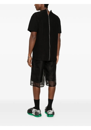 LES HOMMES zip-fastening T-shirt - Black