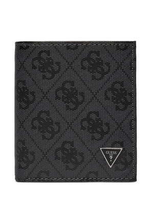 GUESS USA logo-pattern logo-plaque wallet - Black