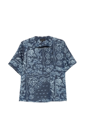 Emporio Armani floral-print blouse - Blue
