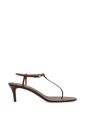 Paris Texas crocodile-effect leather sandals - Brown