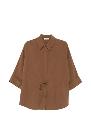 NINA 14.7 drawstring shirt - Brown