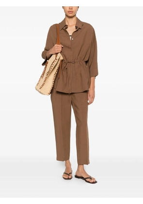 NINA 14.7 drawstring shirt - Brown