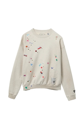 Maison MIHARA YASUHIRO kids sticker printed sweatshirt - Neutrals