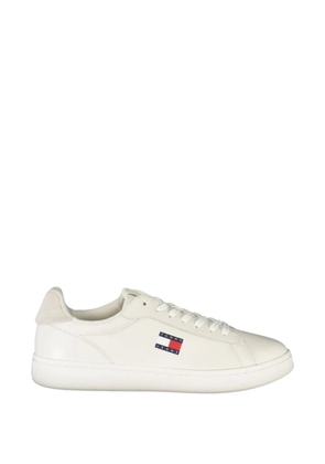 Tommy Hilfiger logo-patch leather sneakers - Neutrals