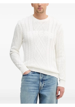 GUESS USA Konrad textured-knit sweater - White