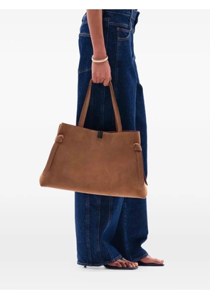 Yuzefi Gyoza suede tote bag - Brown