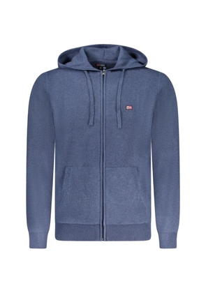 NORWAY 1963 logo-patch zip-fatening hoodie - Blue