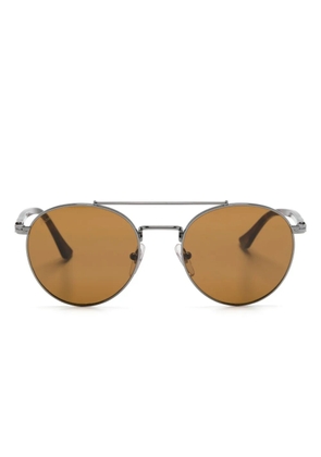 Persol tortoiseshell-effect round-frame sunglasses - Silver