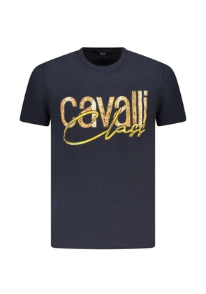 Cavalli Class logo-print cotton T-shirt - Blue