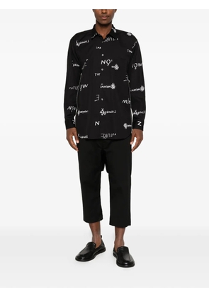 Comme Des Garçons Shirt text-print shirt - Black