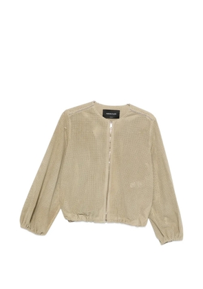 Fabiana Filippi perforated-design zip-up jacket - Neutrals