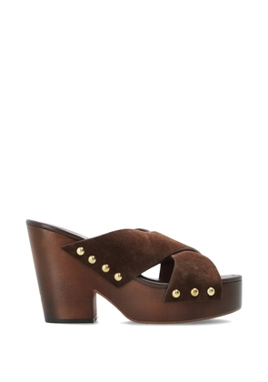Paris Texas studded crossover sandals - Brown