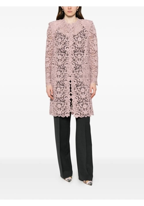 Gianluca Capannolo Charlotte floral-lace coat - Pink