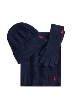 Polo Ralph Lauren cable-knit scarf (set of three) - Blue