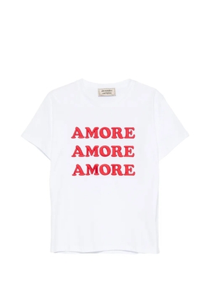 alessandro enriquez slogan-embroidered T-shirt - White