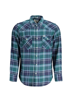 Wrangler plaid-pattern cotton shirt - Green