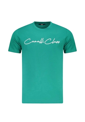 Cavalli Class logo-print cotton T-shirt - Green