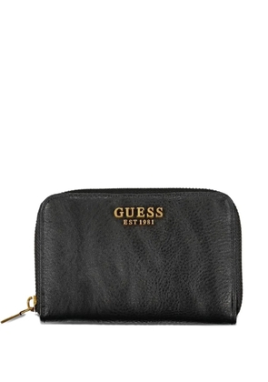 GUESS USA logo-plaque zip-around wallet - Black