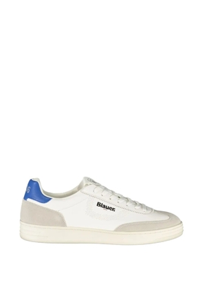 Blauer colour-block leather sneakers - White