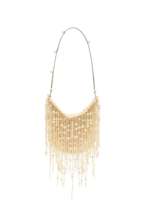 JW Pei beaded fringe-trimmed shoulder bag - Neutrals