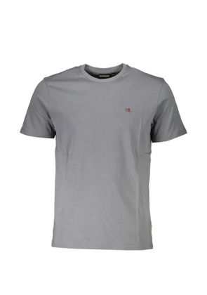 Napapijri embroidered crew-neck T-shirt - Grey
