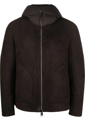 Herno hooded sheepskin-shearling jacket - Brown