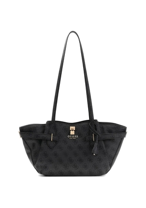 GUESS USA Yesba monogram-pattern buckle-detail tote bag - Black