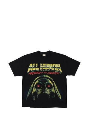 ALL HUMAN distressed graphic-print T-shirt - Black