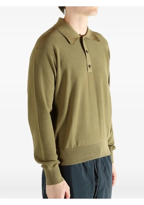 Saint Laurent long-sleeved polo shirt - Green