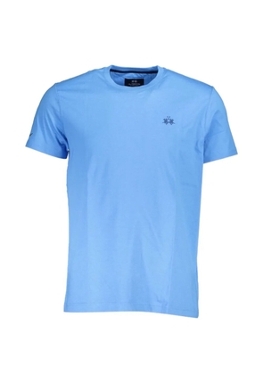 La Martina logo-embroidered cotton T-shirt - Blue