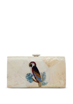SERPUI Farah Macaw clutch bag - Neutrals