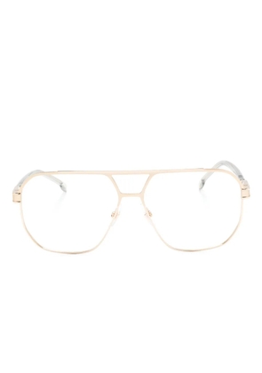 Carrera logo-engraved pilot-frame glasses - Gold