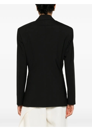 Covert single-breasted patch-pocket blazer - Black