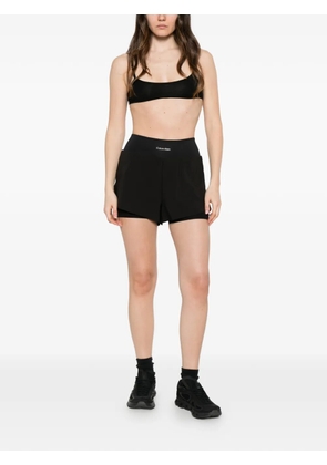 Calvin Klein logo-print layered shorts - Black